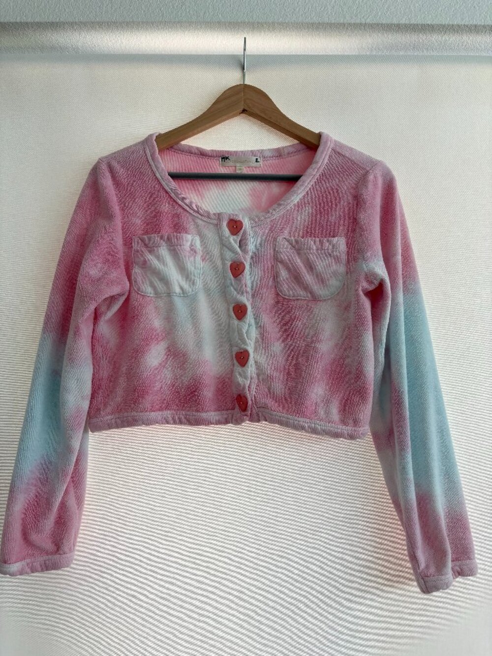 LoveShackFancy Deshay Terry Cropped Cardigan Size XS